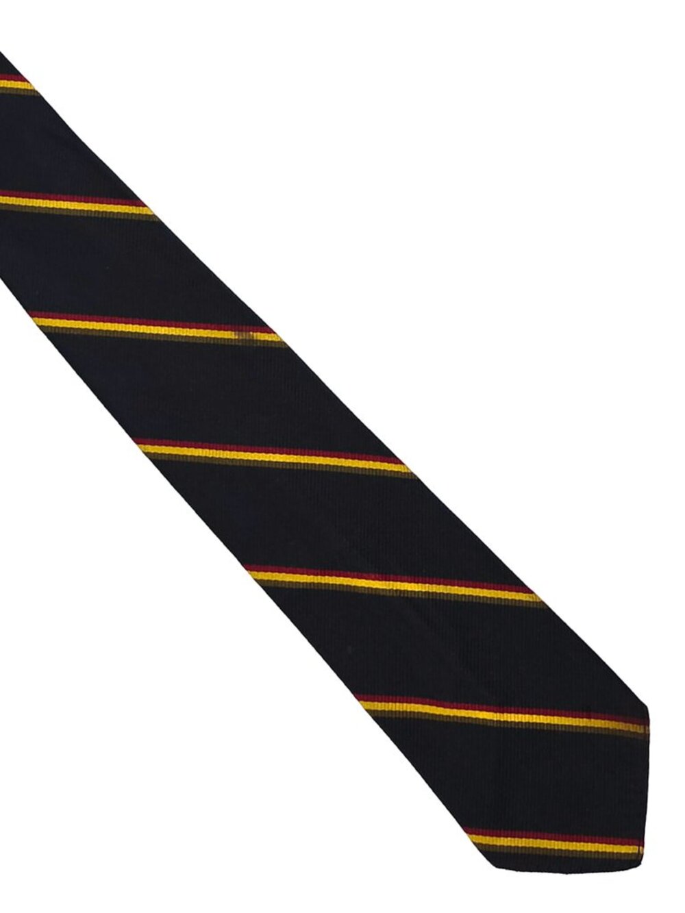 Prince Consort Button-Down Tie Black Stripe Silk Repp Tie Necktie 2.75 x 51.5